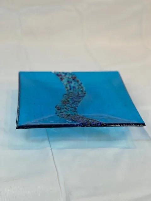 Fused glass platter best sale